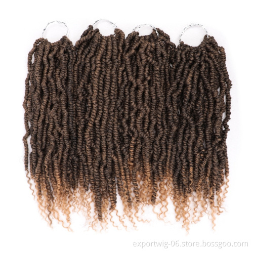 Bomb Passion Twists Synthetic Bomb Twist Crochet Hair Extensions 12inch Ombre Crochet Braids Pre looped Braiding Hair